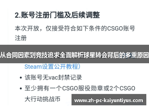 从合同因素到竞技追求全面解析球星转会背后的多重原因